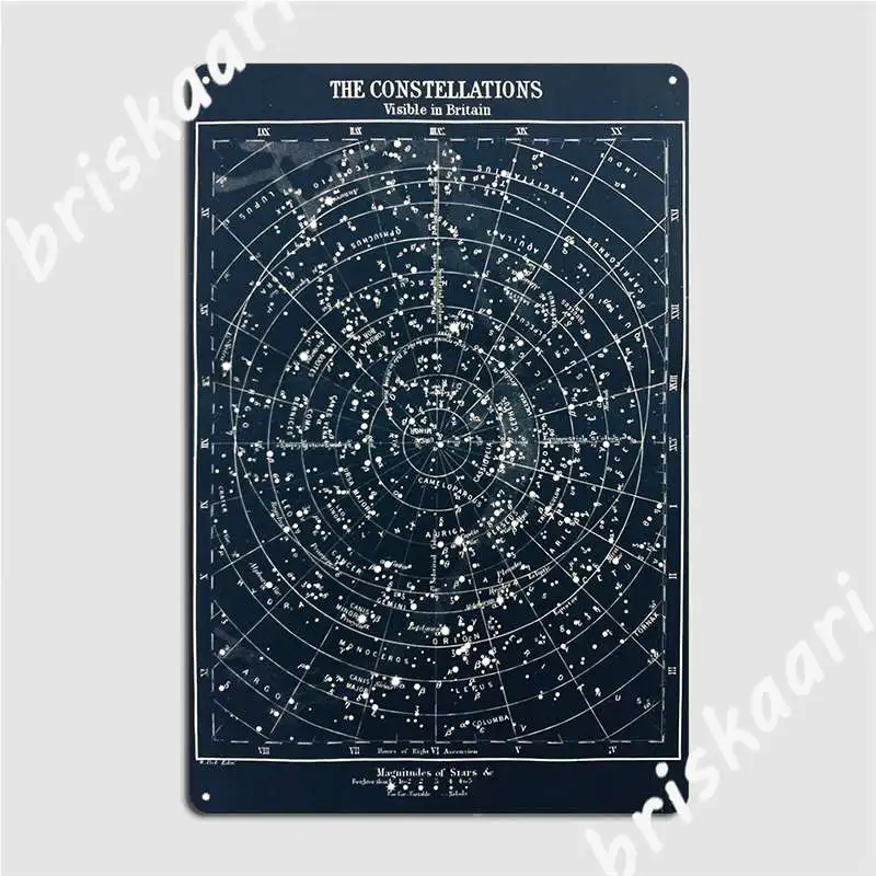 Vintage Star Constellations Ma - Star Map Poster recension och pris