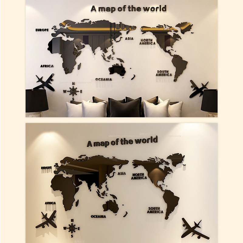 Nordic World Map Acrylic 3D Wa - Star Map Poster recension och pris