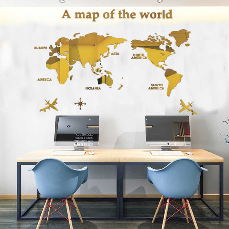 Nordic World Map Acrylic 3D Wa - Star Map Poster recension och pris