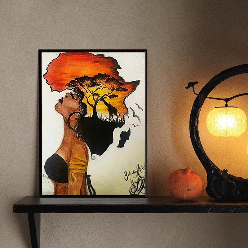 Classical African Woman Poster - Star Map Poster recension och pris